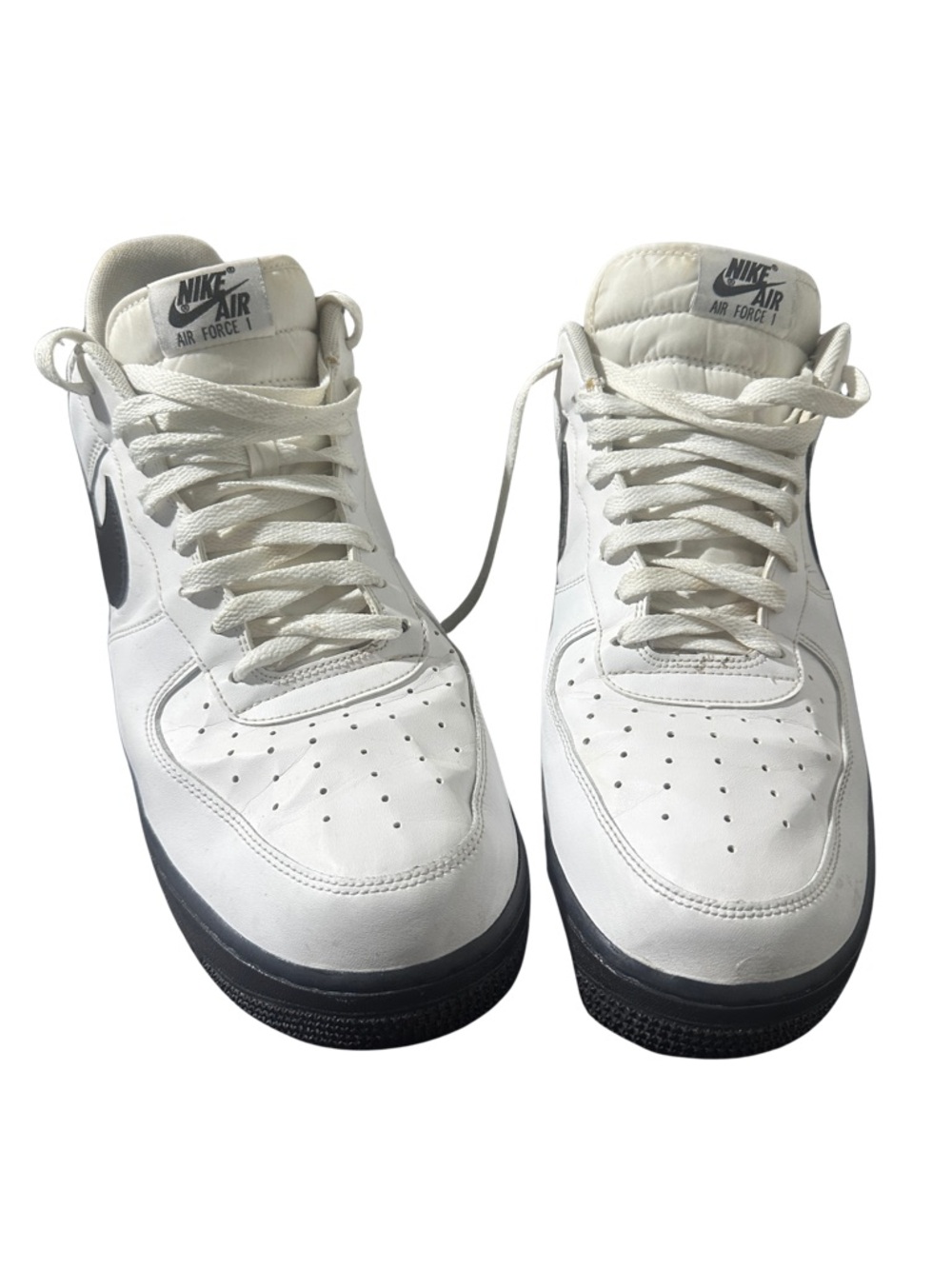 Nike Air Force 1 Low White Leather Sneakers Black Sole Men’s Size 14 Classic